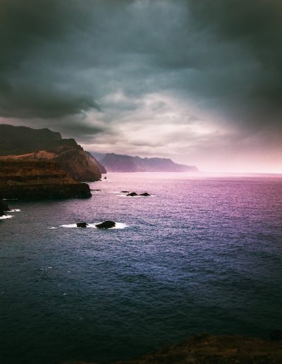 Madeira, Strand, Küste, Klippen, Meer, Wolken